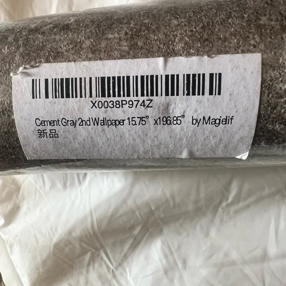 Cement Gray Self-Adhesive Repositionable Removable Wallpaper 15.75x196.85”